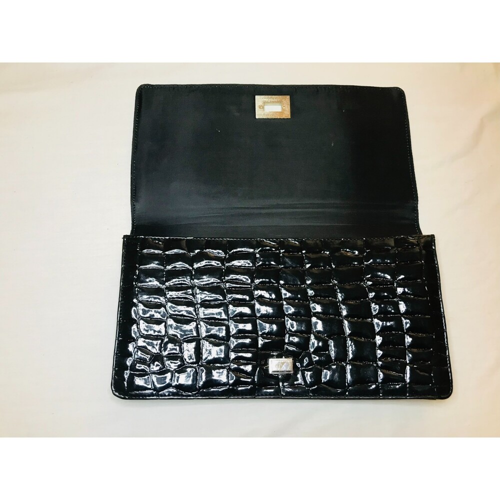 Murval Faux Crocodile Black Clutch Purse - Picture 3 of 3